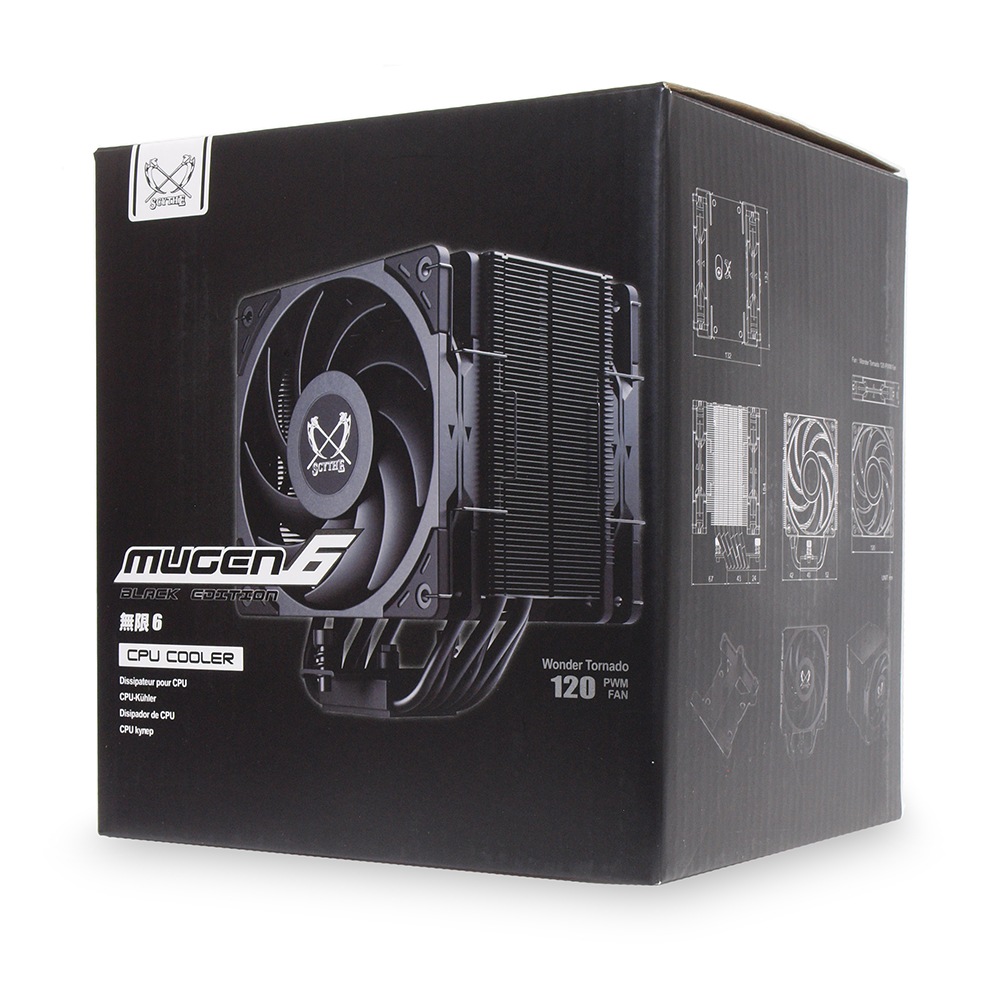 SCYTHE MUGEN6 Black Edition��SCMG-6000DBE�� 120mm�����ɥե���CPU�����顼��MUGEN���꡼���� �ǥ奢��ե����ǥ� �ҡ��ȥ��󥯥��顼�֥֥�å��סڥ���󥻥��Բġ��̳�ƻ����Υ�������Բġ�