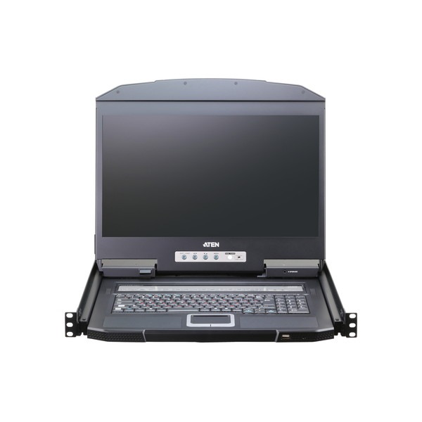 ATEN KVM�ɥ�� CL3116NXJJL PS/2-USB�б� 16�ݡ���VGA ���󥰥륹�饤�� �磻�ɥ����꡼��LCD ���󥰥졼��ڥ���󥻥��Բġ��̳�ƻ����Υ�������Բġ�-������-