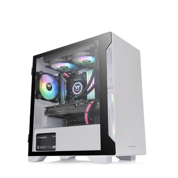 Thermaltake PC������ S100 TG Snow Edition �ۥ磻�� CA-1Q9-00S6WN-00 �ߥ˥�� �ۥ磻�� �����󥰥ɥ��ѥͥ���� microATX / Mini-ITX �������饹�ڥ���󥻥��Բġ��̳�ƻ����Υ�������Բġ� -������-