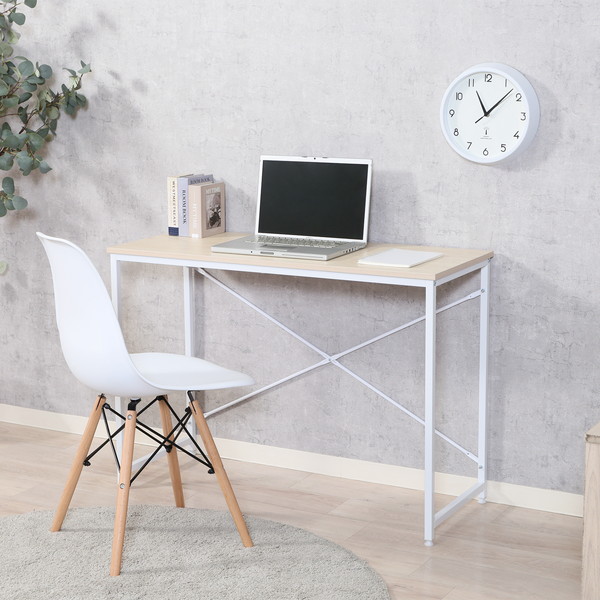 不二貿易 シンプルデスク アチーブOAK 幅100×奥行41cm 高さ:71cm 耐荷重:20kg ナチュラル 商品コード60584【代引・日時指定・キャンセル不可・北海道沖縄離島配送不可】 -お取リ寄せ-
