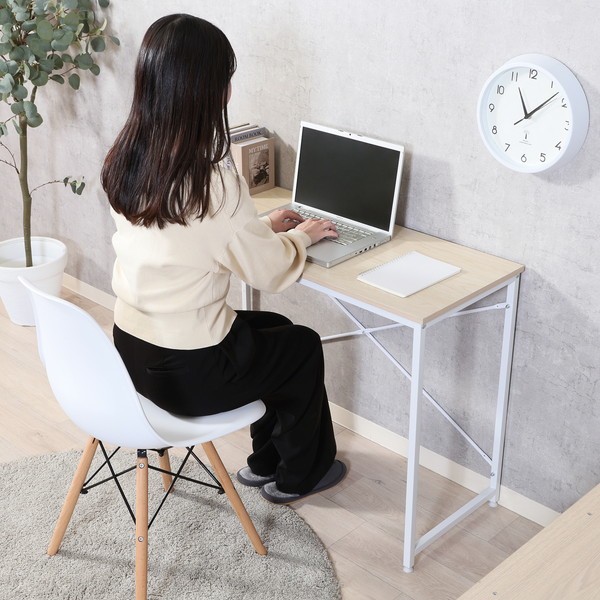 不二貿易 シンプルデスク アチーブOAK 幅100×奥行41cm 高さ:71cm 耐荷重:20kg ナチュラル 商品コード60584【代引・日時指定・キャンセル不可・北海道沖縄離島配送不可】 -お取リ寄せ-