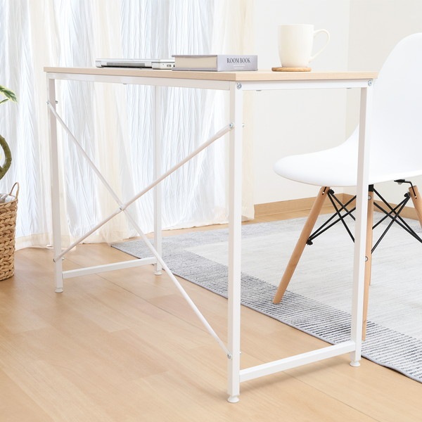 不二貿易 シンプルデスク アチーブOAK 幅100×奥行41cm 高さ:71cm 耐荷重:20kg ナチュラル 商品コード60584【代引・日時指定・キャンセル不可・北海道沖縄離島配送不可】 -お取リ寄せ-