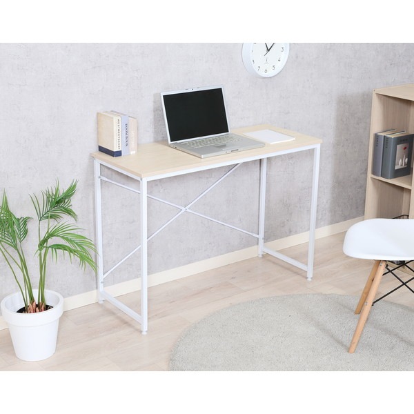 不二貿易 シンプルデスク アチーブOAK 幅100×奥行41cm 高さ:71cm 耐荷重:20kg ナチュラル 商品コード60584【代引・日時指定・キャンセル不可・北海道沖縄離島配送不可】 -お取リ寄せ-