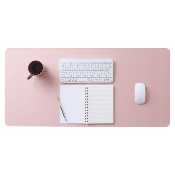ELECOM エレコム MP-DM05PNPN デスクマット マウス対応 ソフトレザー リバーシブル 大型 マウスパッド 900×430×1.7mm 水拭き可 ピンク×ピンク 【キャンセル不可・北海道沖縄離島配送不可】