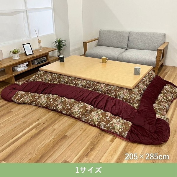 イケヒコ こたつ 掛 リーシャ ローズ 205×285cm 手洗い 高級感 ゴブラン調 フランネル 日本製 ボリューム 保温性 RISYA205285 1151500250303 【代引き不可】【北海道沖縄離島は配送不可】-お取り寄せ品-