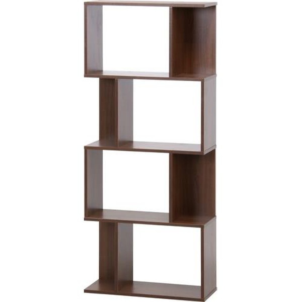 不二貿易 S型ディスプレイラック 4段 MBR BOOK SHELF 4 商品コード98714【代引・日時指定・キャンセル不可・北海道沖縄離島配送不可】 -お取リ寄せ-