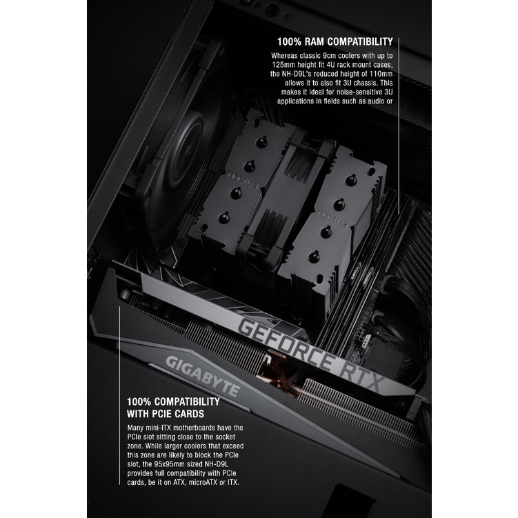 NOCTUA CPUクーラー NH-D9L-CH-BK 【キャンセル不可・北海道沖縄離島配送不可】