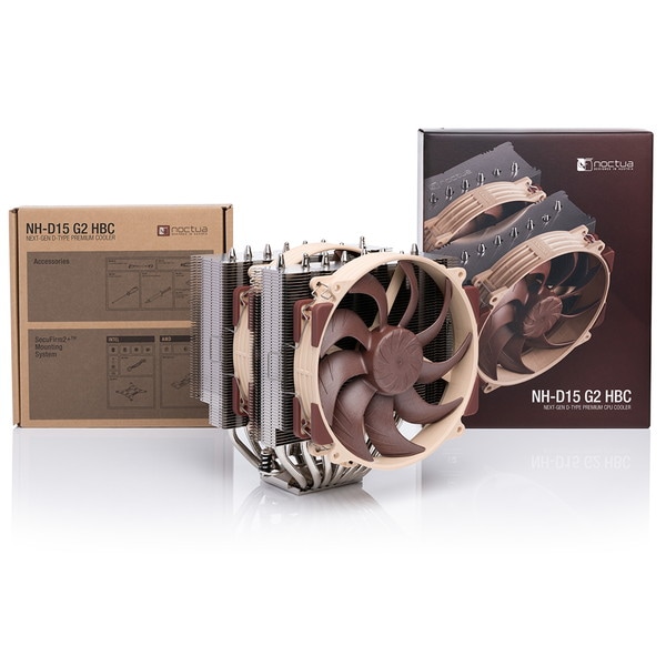 NOCTUA CPUクーラー NH-D15ーG2-HBC ツインタワークーラー インテルLGA1700特化ハイベース凸部仕様(ブラウン) LGA1851対応 【キャンセル不可・北海道沖縄離島配送不可】