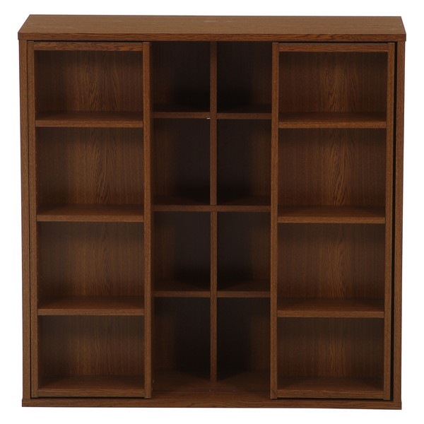 スライド式　本棚　オーク　ブラウン 4953980734150 不二貿易 ダブルスライドラック オークBR DS9090 商品