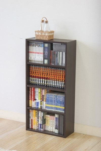 不二貿易 BDラック(BOOK&DVD) ブラウン HP9418BR HP9418BR 商品コード81398【代引・日時指定・キャンセル不可・北海道沖縄離島配送不可】 -お取リ寄せ-