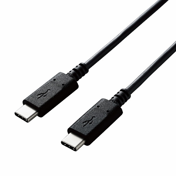 ELECOM ���쥳�� U2C-CC30NBK2 USB2.0�����̎ގ� C-C�����̎� ǧ���� USB Power Delivery�б� 3A���� 3.0m �̎ގ׎��� �ڥ���󥻥��Բġ��̳�ƻ����Υ�������Բġ�