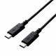 ELECOM ���쥳�� U2C-CC30NBK2 USB2.0�����̎ގ� C-C�����̎� ǧ���� USB Power Delivery�б� 3A���� 3.0m �̎ގ׎��� �ڥ���󥻥��Բġ��̳�ƻ����Υ�������Բġ�