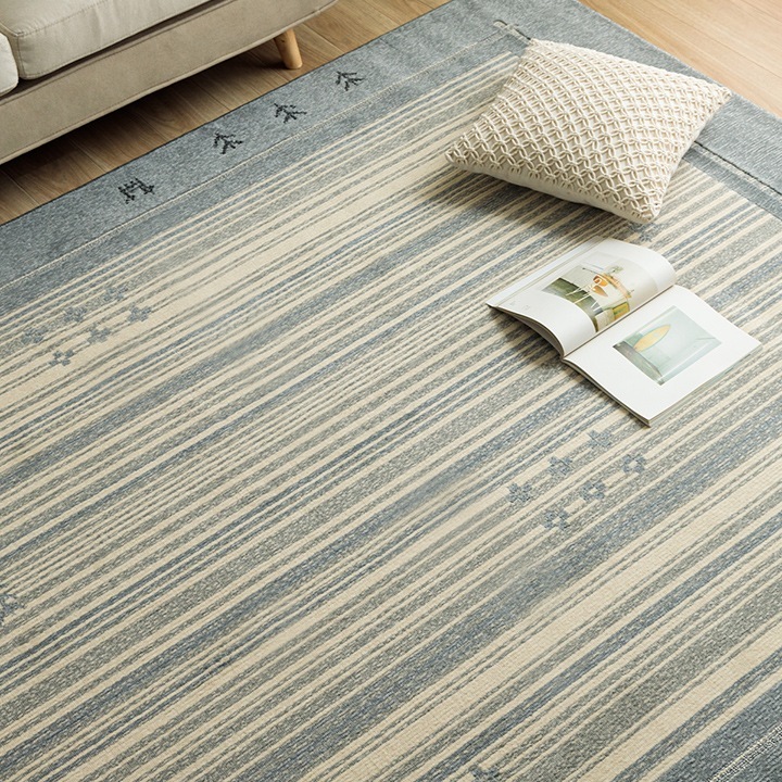 イケヒコ カーペット 抗菌ラグ 消臭ラグ 抗ウイルス ホットカーペット対応 ダイニングラグ 長方形 ギャベ柄 約130×190cm グレー 1341440131203【代引き不可】【北海道沖縄離島は配送不可】-お取り寄せ品-