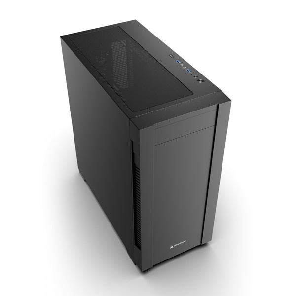 Sharkoon PCケース S25-Silent 静音モデル SHA-S25 Silent 防音マット内蔵 5.25インチベイ搭載 ATXケース 防音パネル 360mmラジエーター対応 120mm PWMファン2基標準搭載 4面静音シート 高効率な冷却性能【キャンセル不可・北海道沖縄離島配送不可】