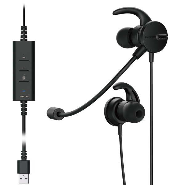 ELECOM ���쥳�� HS-EP101UNCBK �إåɥۥ� �إåɥ��å� ̵�ظ��� �ޥ����դ�����ۥ� ͭ�� USB ��³ ���ƥ쥪 �Υ������������� ξ�� ����ۥ󥿥��� �����ߥ� �֥�å��ڥ���󥻥��Բġ��̳�ƻ����Υ�������Բġ�