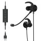 ELECOM ���쥳�� HS-EP101UNCBK �إåɥۥ� �إåɥ��å� ̵�ظ��� �ޥ����դ�����ۥ� ͭ�� USB ��³ ���ƥ쥪 �Υ������������� ξ�� ����ۥ󥿥��� �����ߥ� �֥�å��ڥ���󥻥��Բġ��̳�ƻ����Υ�������Բġ�
