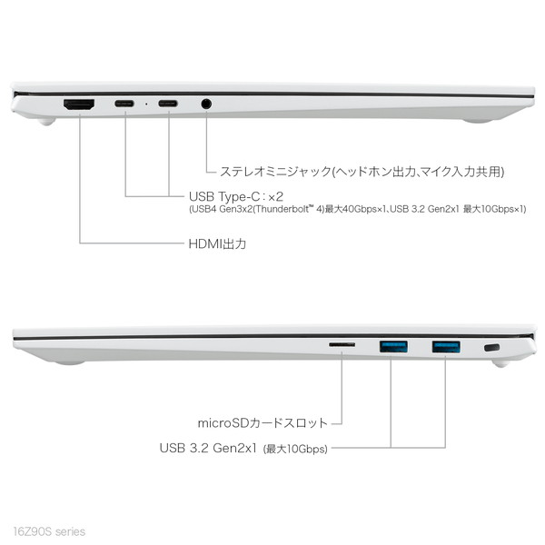 �Ρ��ȥѥ����� LG gram 16Z90SU-GR54J ���ץ饤�ɥ��ꥸ�ʥ��ǥ� 16����� 2560��1600 Core Ultra 5 125U ����:8GB SSD:512GB Windows11 Home ���Ρ��ۥ磻�� IPS�ѥͥ� ��������쥢 ���� 16.8mm ���� 1,219g ��� �Хåƥ꡼����20����