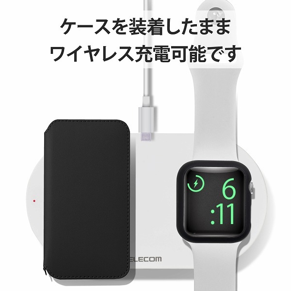 ELECOM ���쥳�� AW-44CSPCGBK Apple Watch 44mm �َ̎��ʎގ������� ���ގ׎� �̎ގ׎��� �ڥ���󥻥��Բġ��̳�ƻ����Υ�������Բġ�