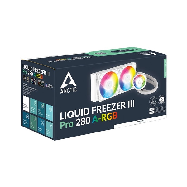 ARCTIC CPU�����顼 ACFRE00187A Liquid Freezer III Pro 280 A-RGB White 140mm ARGB�ե���2����ܤ�280mm�饸����������ǥ�ڥ���󥻥��Բġ��̳�ƻ����Υ�������Բġ� -������-
