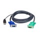 ATEN KVM�ɥ���ѥ����֥� 2L-5201U �����֥�Ĺ����1.2m USB KVM�����֥� 3 in 1 SPHD���ͥ�������°�ڥ���󥻥��Բġ��̳�ƻ����Υ�������Բġ�-������-