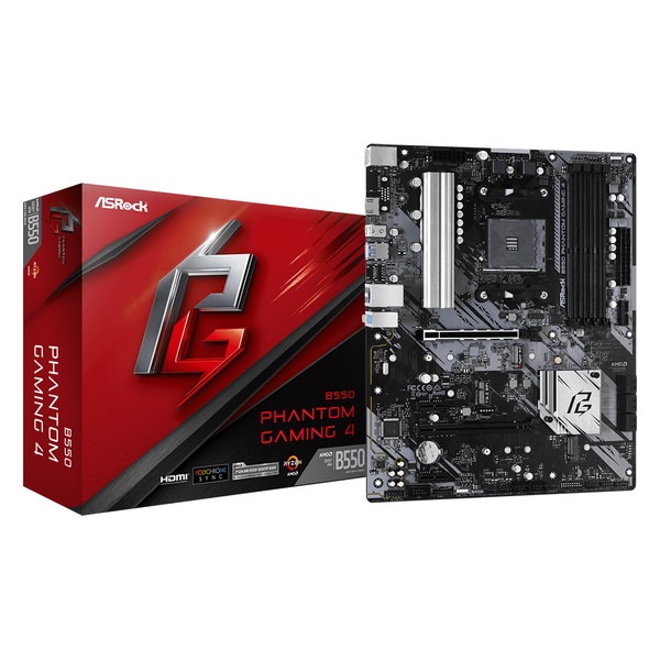 ASRock �ޥ����ܡ��� B550 Phantom Gaming 4 Socket AM4 AMD B550 ATX DDR4 �������å� �ޥ��� �ڥ���󥻥��Բġ��̳�ƻ����Υ�������Բġ�