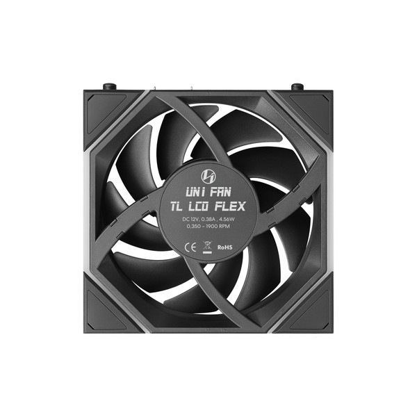 Lian Li �������ե��� 12TLLCD1F1B (UNI FAN TL LCD FLEX 120 Black ) �վ��ǥ����ץ쥤 �֥�å� ñ�ʡڥ���󥻥��Բġ��̳�ƻ����Υ�������Բġ�