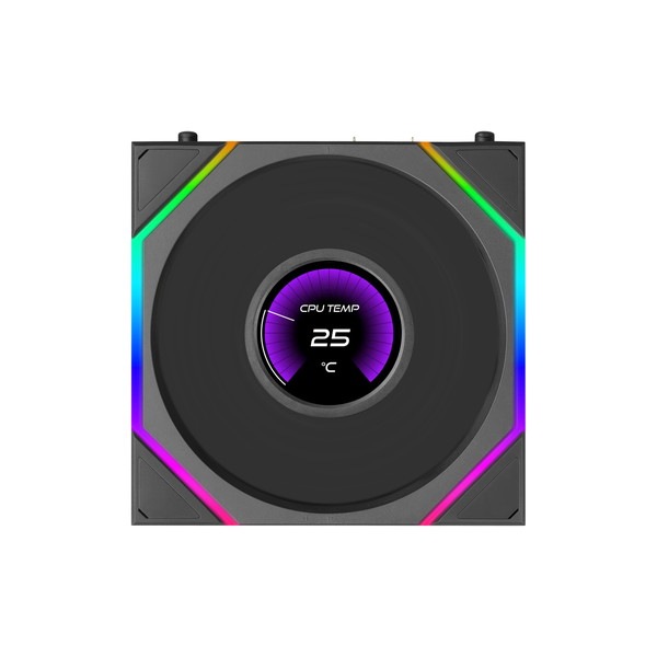 Lian Li �������ե��� 12TLLCD1F1B (UNI FAN TL LCD FLEX 120 Black ) �վ��ǥ����ץ쥤 �֥�å� ñ�ʡڥ���󥻥��Բġ��̳�ƻ����Υ�������Բġ�
