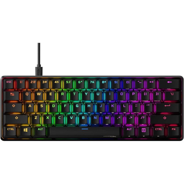 HyperX メカニカルキーボード HyperX Alloy Origins 60 赤軸 キー側面セカンダリ機能印刷 英語配列 RGB発光 小型ゲーミングキーボード ブラック 4P5N4AA#ABA 【キャンセル不可・北海道沖縄離島配送不可】 -お取り寄せ-