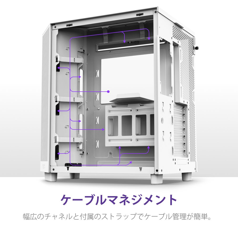 NZXT H6 FLOW �ߥɥ륿�PC������ CC-H61FW-R1 �ڥ���󥻥��Բġ��̳�ƻ����Υ�������Բġ�