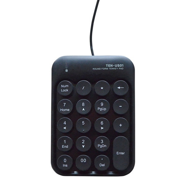 ミヨシ USBテンキー 丸キーキャップタイプ ブラック TENUS01/BK
