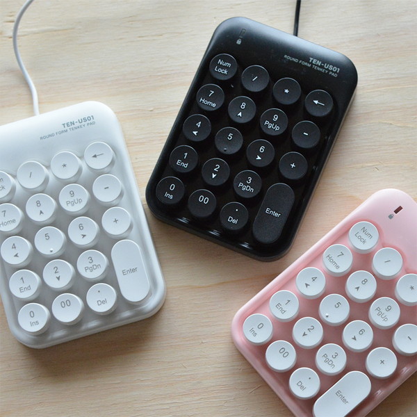 ミヨシ USBテンキー 丸キーキャップタイプ ブラック TENUS01/BK