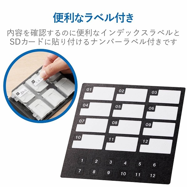 ELECOM 쥳 CMC-06NMC12 SDĎގ 12Ǽ SD microSD ڥ󥻥Բġ̳ƻΥԲġ