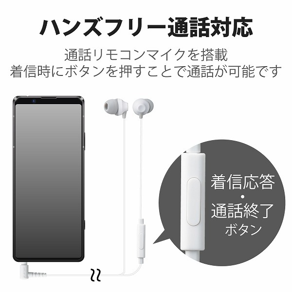 ELECOM エレコム EHP-F12CMWH ステレオイヤホン カナル型 φ3.5mm マイク付 Fast Music F12C 10.0mmドライバー ホワイト 【キャンセル不可・北海道沖縄離島配送不可】