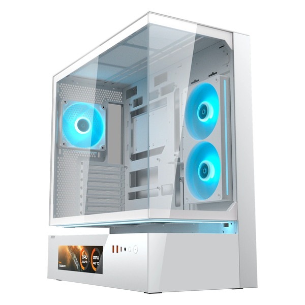 COUGAR PC������ �ߥɥ륿�CGR-2DA4W-V (CFV235 Vision White) �׿�Ū�ʥ���ȥ�롦�ե����ƥ��󥰡��٥���졼������CFV�˹�¤���� 9.16�����IPS TFT LCD�ѥͥ���¢�ڥ���󥻥��Բġ��̳�ƻ����Υ�������Բġ�