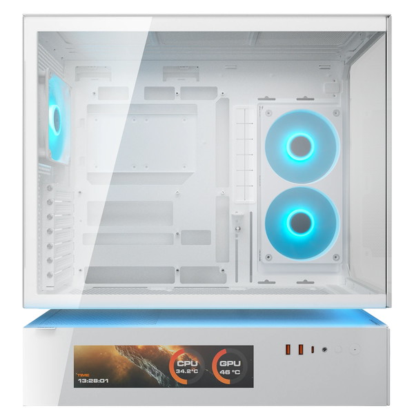 COUGAR PC������ �ߥɥ륿�CGR-2DA4W-V (CFV235 Vision White) �׿�Ū�ʥ���ȥ�롦�ե����ƥ��󥰡��٥���졼������CFV�˹�¤���� 9.16�����IPS TFT LCD�ѥͥ���¢�ڥ���󥻥��Բġ��̳�ƻ����Υ�������Բġ�