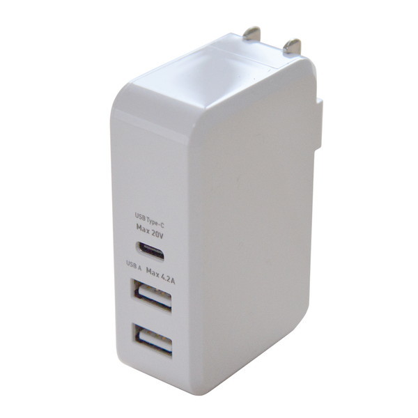 ミヨシ USB-PD対応ACアダプタ 45W 白 IPA-C03/WH