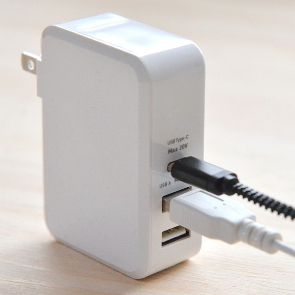 ミヨシ USB-PD対応ACアダプタ 45W 白 IPA-C03/WH