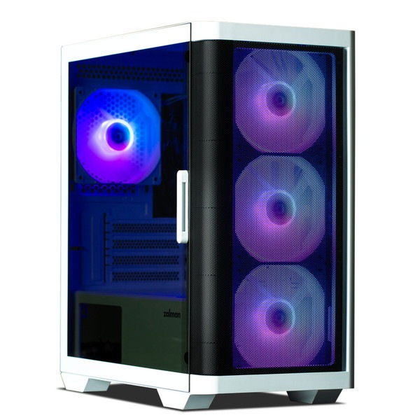 ZALMAN PC������ M4 White �ۥ磻�� M4 WHITE �ߥ˥��  �ե���ȥ�å��� ARGB�ե���4����� microATX / Mini-ITX �������饹�ڥ���󥻥��Բġ��̳�ƻ����Υ�������Բġ� -������-