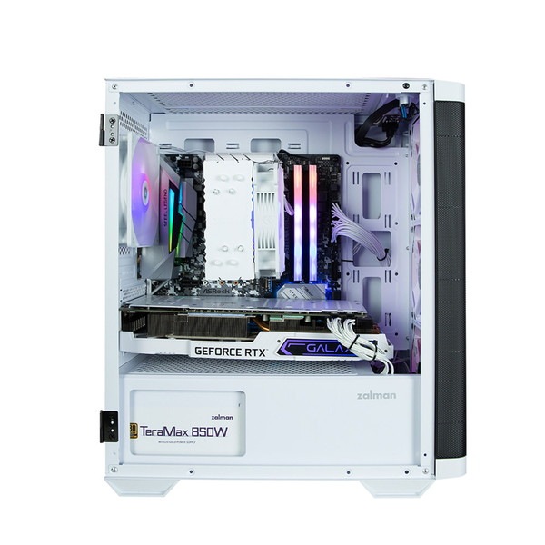 ZALMAN PC������ M4 White �ۥ磻�� M4 WHITE �ߥ˥��  �ե���ȥ�å��� ARGB�ե���4����� microATX / Mini-ITX �������饹�ڥ���󥻥��Բġ��̳�ƻ����Υ�������Բġ� -������-
