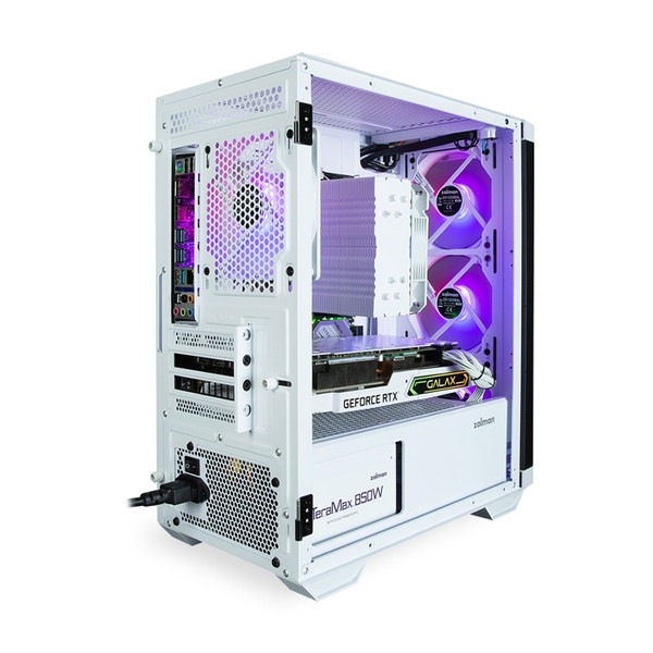 ZALMAN PC������ M4 White �ۥ磻�� M4 WHITE �ߥ˥��  �ե���ȥ�å��� ARGB�ե���4����� microATX / Mini-ITX �������饹�ڥ���󥻥��Բġ��̳�ƻ����Υ�������Բġ� -������-