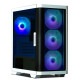 ZALMAN PC������ M4 White �ۥ磻�� M4 WHITE �ߥ˥��  �ե���ȥ�å��� ARGB�ե���4����� microATX / Mini-ITX �������饹�ڥ���󥻥��Բġ��̳�ƻ����Υ�������Բġ� -������-