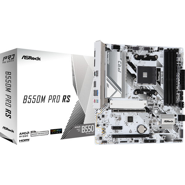 ASRock マザーボード B550M Pro RS Socket AM4 AMD B550 MicroATX DDR4 アスロック マザボ 【キャンセル不可・北海道沖縄離島配送不可】