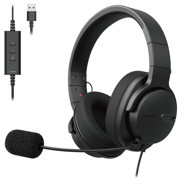 ELECOM ���쥳�� HS-HP105UNCBK �إåɥۥ� �إåɥ��å� ̵�ظ��� �ޥ����դ� ͭ�� USB ��³ ���ƥ쥪 �Υ������������� ξ�� �����С��إåɥۥ󥿥��� �����ߥ� �֥�å��ڥ���󥻥��Բġ��̳�ƻ����Υ�������Բġ�