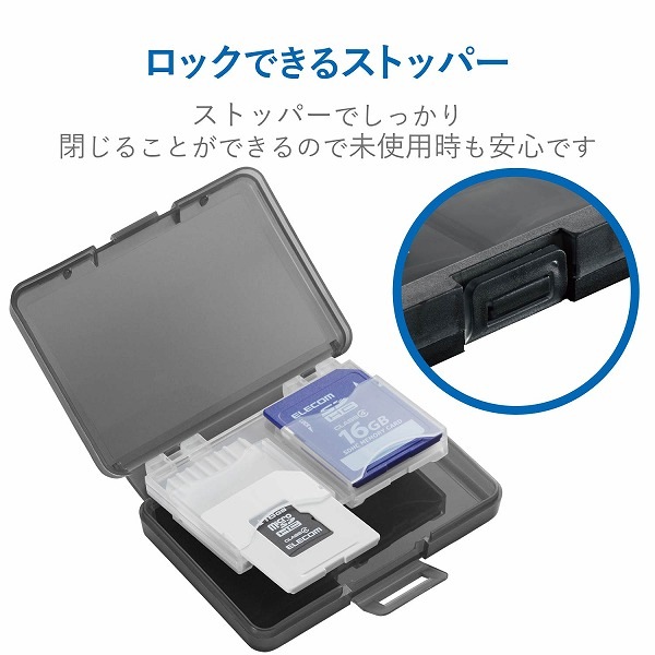 ELECOM ���쥳�� CMC-06NMC4 SD�����Ďގ����� 4���Ǽ SD microSD �ڥ���󥻥��Բġ��̳�ƻ����Υ�������Բġ�