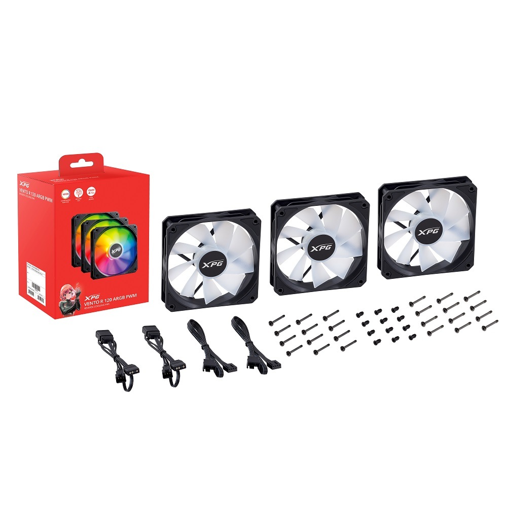 ��С���������FAN XPG VENTOR120ARGBPWM3C-BKCWW(�֥�å� 3�ĥѥå�)�ڥ���󥻥��Բġ��̳�ƻ����Υ�������Բġ�