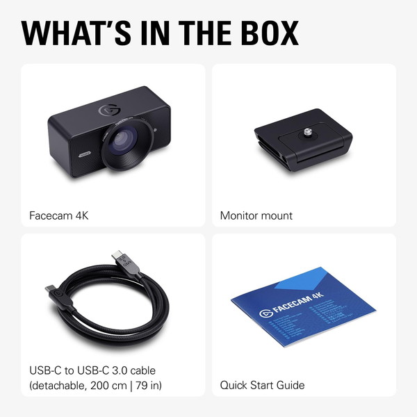 Elgato Facecam 4K 4K60 ��������Web����� 10WAF9901 ���ͥޥƥ��å����ե����� 49mm��󥺥ե��륿����Ǽ���׳�ǧ������󥻥��Բġ��̳�ƻ����Υ�������Բġ� -������-