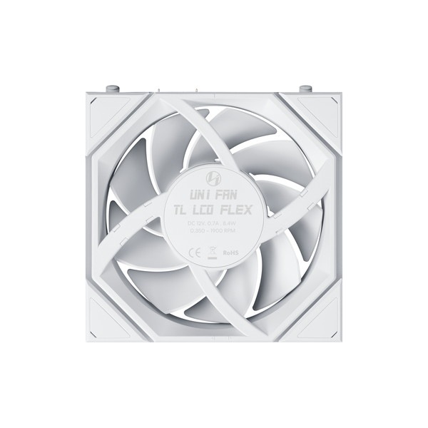 Lian Li �������ե��� 12RTLLCD1F1W (UNI FAN TL LCD FLEX Reverse 120 White ) �վ��ǥ����ץ쥤 ��С��� �ۥ磻�� ñ�ʡڥ���󥻥��Բġ��̳�ƻ����Υ�������Բġ�