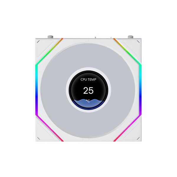 Lian Li �������ե��� 12RTLLCD1F1W (UNI FAN TL LCD FLEX Reverse 120 White ) �վ��ǥ����ץ쥤 ��С��� �ۥ磻�� ñ�ʡڥ���󥻥��Բġ��̳�ƻ����Υ�������Բġ�