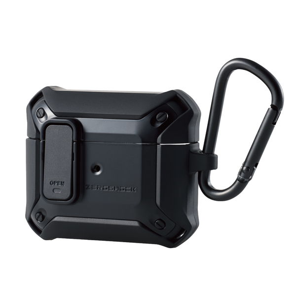 ELECOM ���쥳�� AVA-AP3ZEROLBK AirPods ��3���� (2021ǯ) �� ������ ���С� ZEROSHOCK Lock ���å���ǽ ����ӥ��� ��ɻ� �磻��쥹�����б� �׷�ۼ� �֥�å��ڥ���󥻥��Բġ��̳�ƻ����Υ�������Բġ�