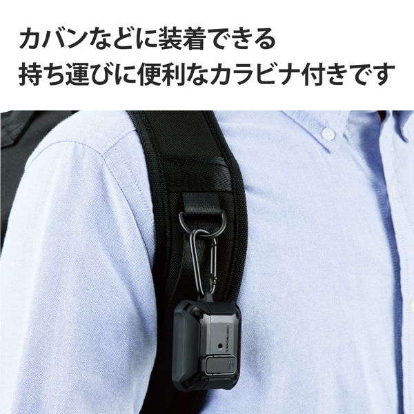 ELECOM ���쥳�� AVA-AP3ZEROLBK AirPods ��3���� (2021ǯ) �� ������ ���С� ZEROSHOCK Lock ���å���ǽ ����ӥ��� ��ɻ� �磻��쥹�����б� �׷�ۼ� �֥�å��ڥ���󥻥��Բġ��̳�ƻ����Υ�������Բġ�